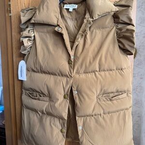 Bucket List Puffer Vest with Ruffle Sleeves
